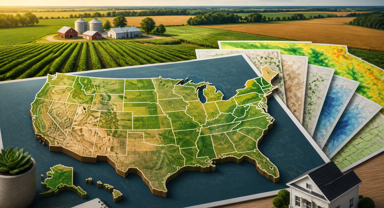 7 Essential Maps to Find the Best Farmland in the U.S.