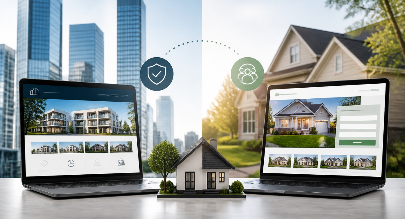 Real Estate Website Design: Credibility Sites vs. Targeted Lead Sites
